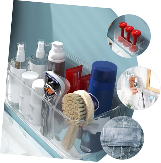 Lurrose Bathroom Wall Mounted Organizer Shelf for Bathroom Kitchen Bedroom Premium Space Saving Design Storage for Sundries