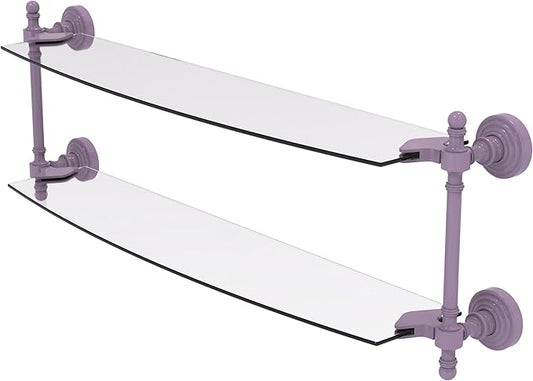Retro Wave Collection Two Tiered Glass Shelf