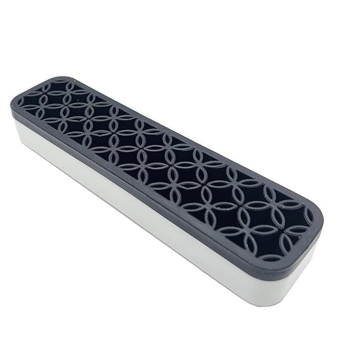 TANG SONG 1 PC Rectangle Silicone Make up Brush Holder Cosmetic Storage Box Desktop Organizers (Black)