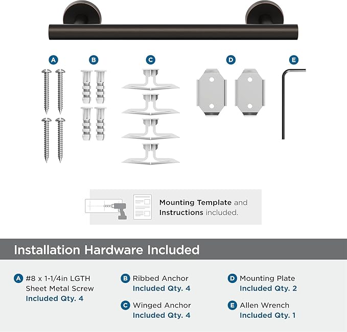 Amerock BH26546ORB | Oil Rubbed Bronze Towel Bar | 9 in (229 mm) Towel Rack | Arrondi | Bathroom Towel Holder | Bathroom Hardware | Bath Accessories