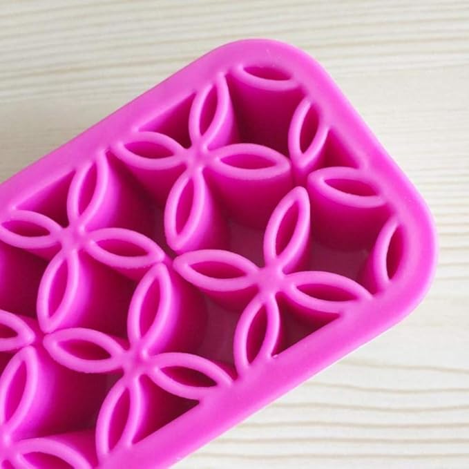 Silicone Makeup Brush Holder Beauty Tools Organizer Display Stand Cosmetic Storage Case Pink
