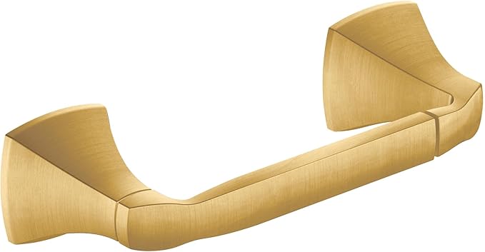 Moen Voss Brushed Gold Pivoting Wall Mounted Toilet Paper Holder for Bathroom, YB5108BG