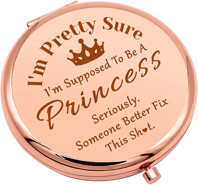 Funny Saying Gifts for Women Compact Mirror for Best Friends Sister Funny Gifts for Women Fun Present for Friends Folding Makeup Mirror for Girls Daughter Bestie Christmas Birthday Present