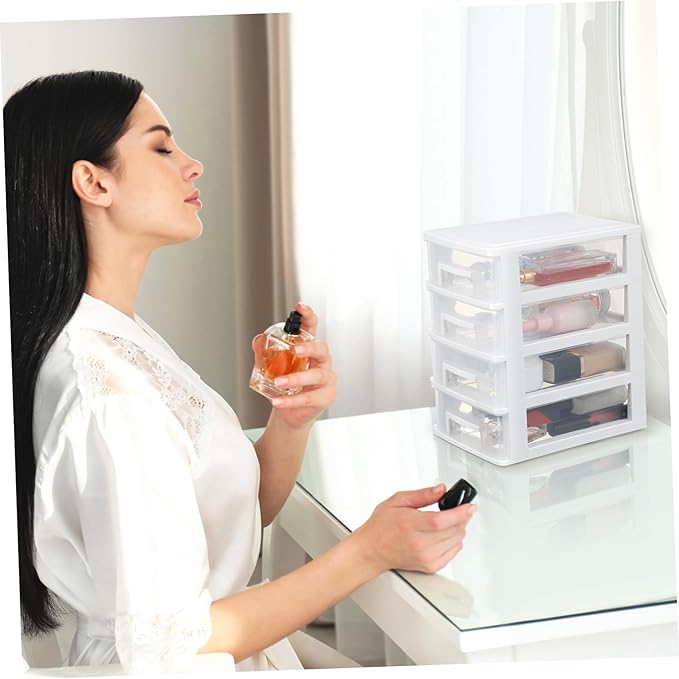 4 Layers drawer storage organizer drawers desktop plastic three craft Transparent Type Storage Box Plastic Mini