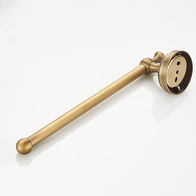 Wall Mounted Bathroom Towel Holder, Bath Towel Hanger Antique Brass Pattern Carving,Brushed Bronze
