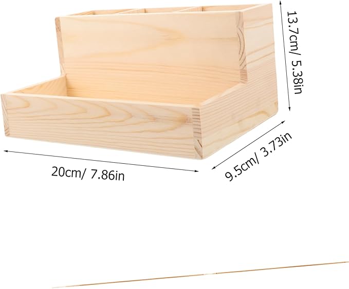 Wooden Makeup Organizer Small Makeup Storage Brush Holder Nail Polish Organizer Box