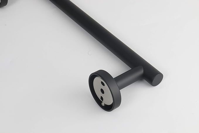 TocTen Bath Towel Bar - Thicken SUS304 Stainless Steel Bathroom Towel Holder, Towel Rod for Bathroom Heavy Duty Wall Mounted Towel Rack Hanger (18IN, Matte Black)
