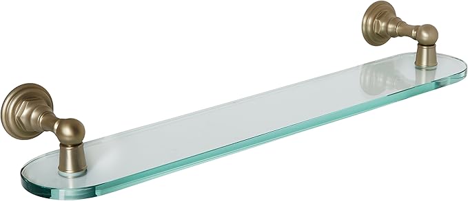 Jaclo 4830-GS-24-BU Wall Mounted Glass Shelf, 24", Bronze Umber