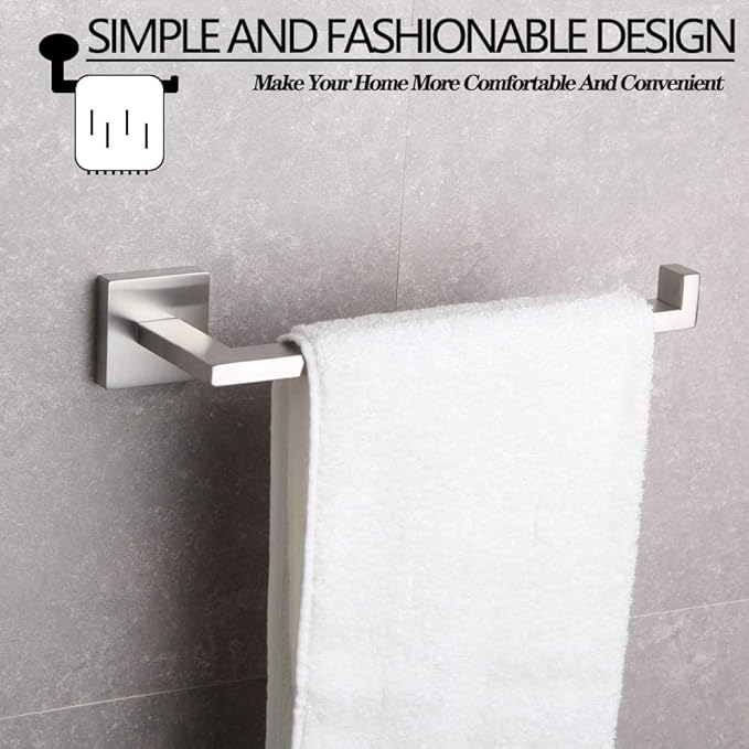 GERZWY SUS 304 Stainless Steel Hand Towel Holder Modern Bathroom Towel Ring Wall Mounted Brushed Finish IG1806-LS
