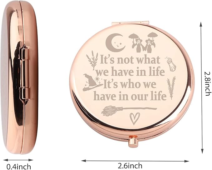 WUSUANED Witch Sister Makeup Mirror Practical Movie Inspired Mirrorr TV Show Fan Gift Magic Witch Gift Witchy Fans Gifts
