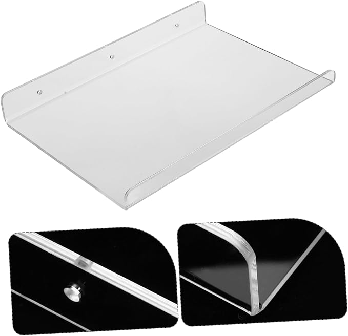 Healifty Wall Shelf Clear Shelves for Bathroom Organizing Shower Rack Toilet Storage Mounted Organizer Storage Stand Acrylic Transparent