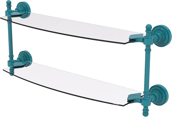 Retro Dot Collection Two Tiered Glass Shelf
