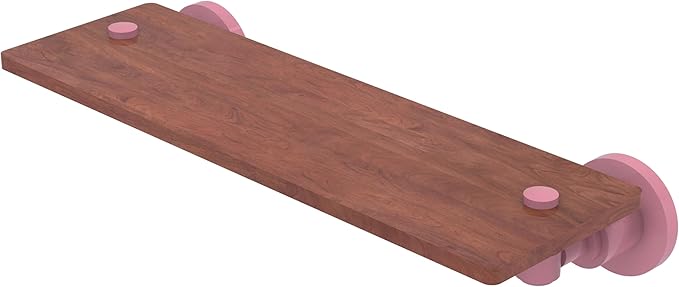 Allied Brass WS-1-16-IRW-PNK Washington Square Collection 16 Inch Solid IPE Ironwood Shelf, Pink