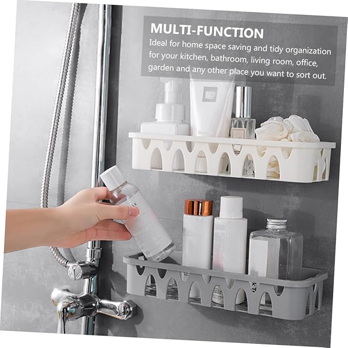 Ciieeo 1pc Wall Mounted Storage Shelf for Bathroom Saving Household Sundry Holder Draining Cage for Tidy Organization Easy Installation Smooth Surfaces
