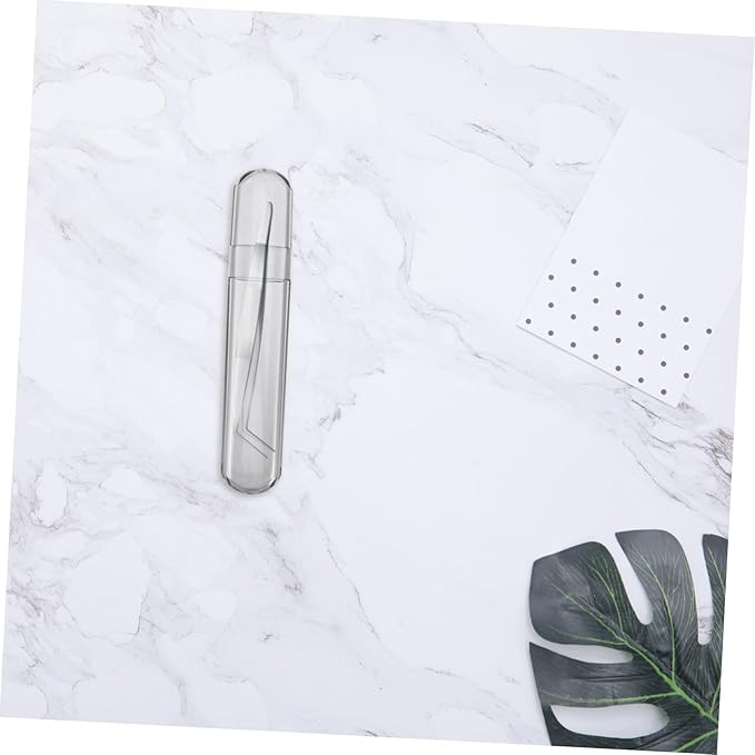 Clear Plastic Tube Storage Case for Eyelash Tweezers Craft Organizers Portable Transparent Vial Container for Makeup Manicure Accessories Sleek Versatile Design