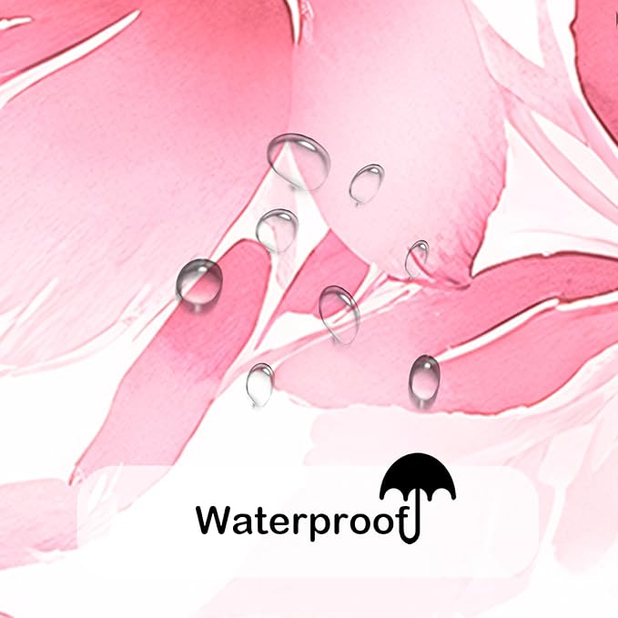 Floral Shower Curtain, Pink Watercolor Flower Shower Curtains for Bathroom, Modern Minimalist Waterproof Fabric Bath Decoration 72x72 Inch