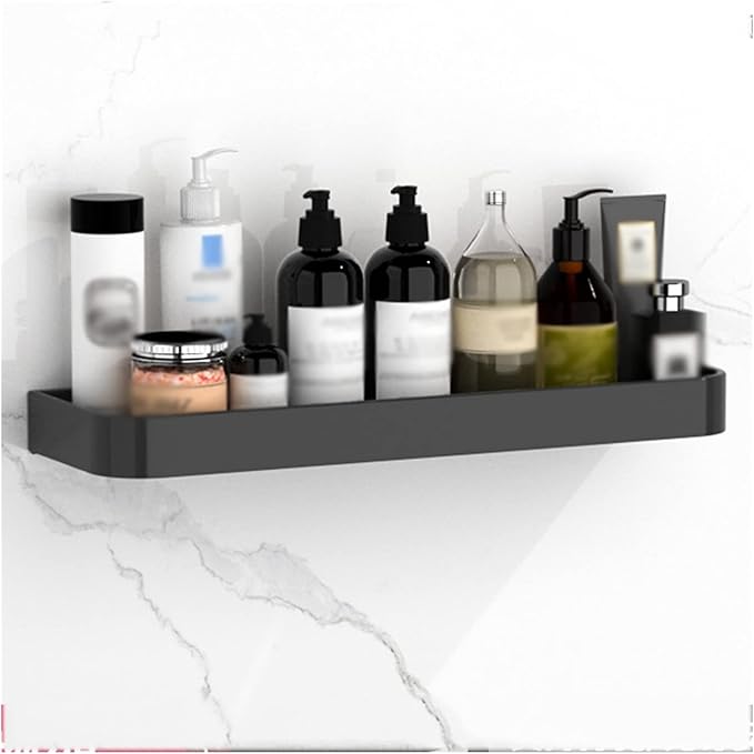 HASMI Bathroom Shelf Storage Organizer Wall Mount，Bathroom Shelf with Rail，Floating Shelves Wall Mounted Storage Shelves for Kitchen, Bathroom Floating Shelves (Size : 40 cm Long)