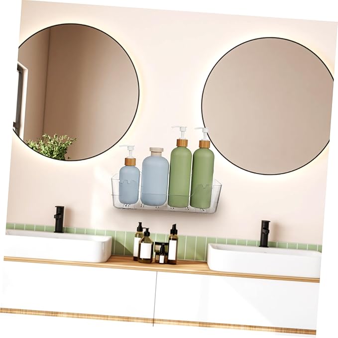 PRETYZOOM 2Pcs Floating Shelves for Bathroom No Drill Wall Storage Holder for Toilet Paper Towels Accessories Organizer for Easy Installation and Use