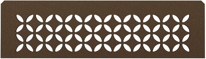 Schluter Rectangular Shelf for Prefabricated Kerdi Board SN/-SNLT Niches - 4mm Thick, Floral Design, Aluminum Material, Bronze Finish - SNS1D5TSOB