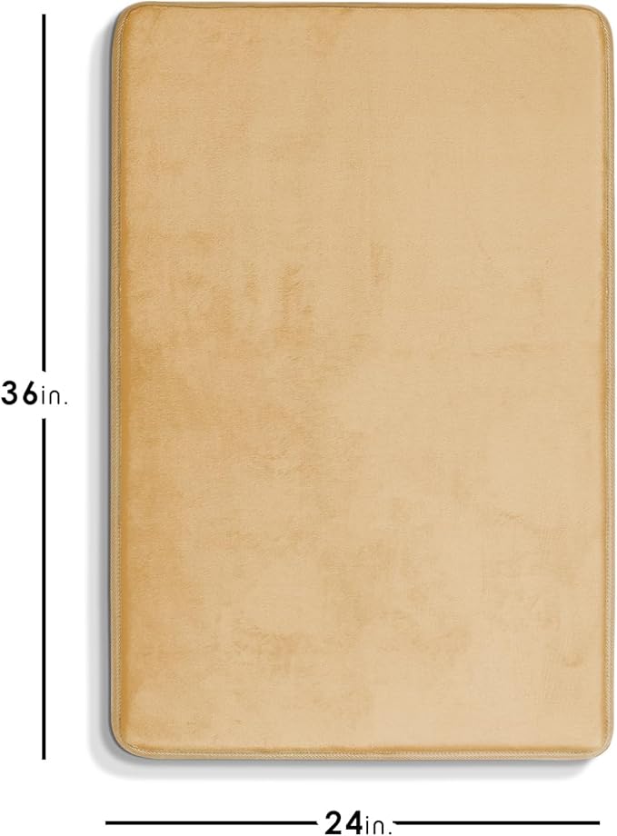 Clara Clark Bathroom Rugs, Velvet Memory Foam Bath Mat, Non-Slip Bath Rugs, Machine Wash, Dries Quickly, Ultra Soft Plush Bath Mats for Bathroom,