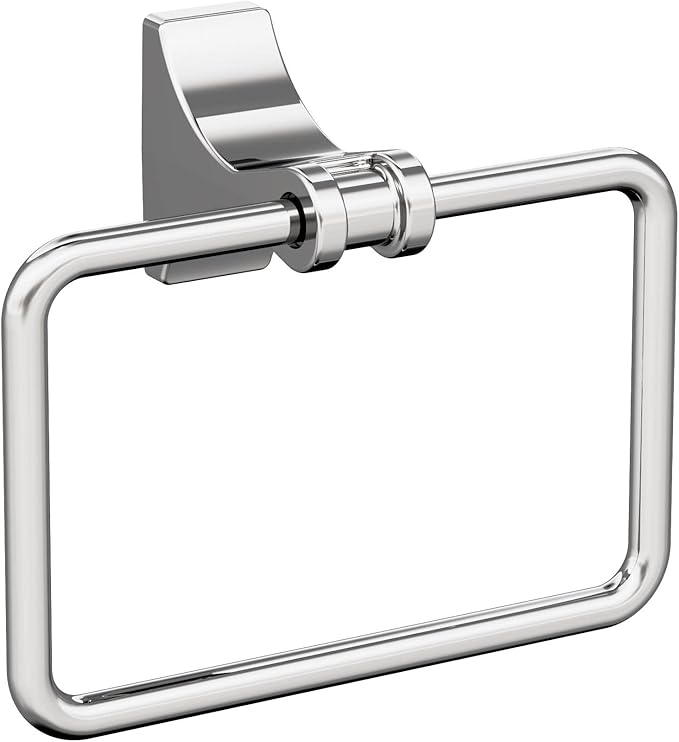 Amerock BH36052 Davenport 5-1/4" Wall Mounted Towel Ring - Chrome