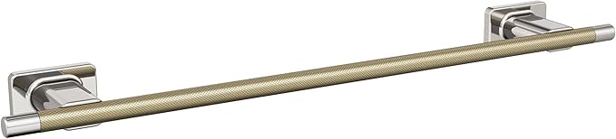 Amerock BH26614PNBBZ | Polished Nickel/Golden Champagne Towel Bar | 18 in (457 mm) Towel Rack | Esquire | Bathroom Towel Holder | Bathroom Hardware | Bath Accessories