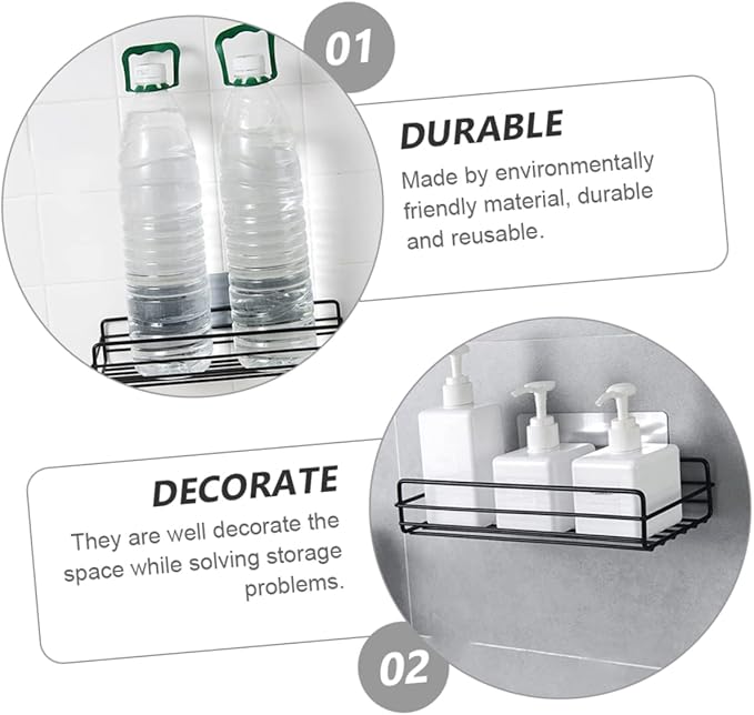 SOLUSTRE Shelving Wall Mounted Bathroom Shelves Hanging Shelf Restroom Organizer