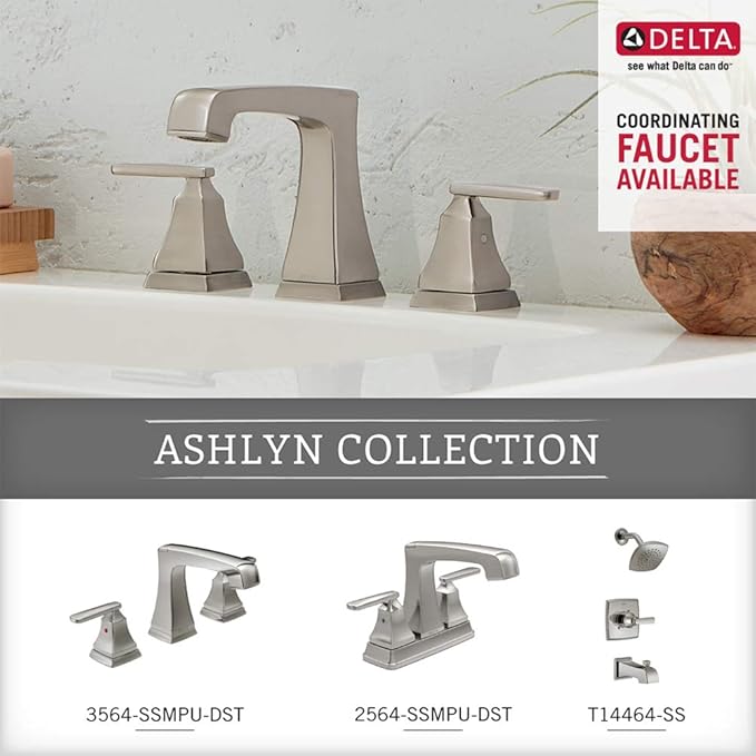 DELTA FAUCET Rubber Limited 76418-SS Ashlyn 18-in Wall Mount Towel Bar Bath Hardware Accessory in Stainless Steel