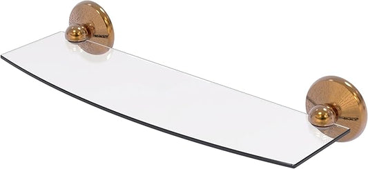 Allied Brass PMC-33/18-BBR Prestige Monte Carlo Collection 18 Inch Glass Shelf, Brushed Bronze