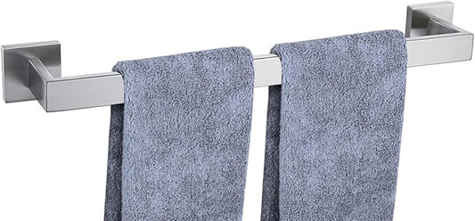 20 Inch Towel Bar for Bathrooms 12/16/20/24/28/32/36 Inch Stainless Steel 304 Brushed Nickel Towel Holder Modern Square Towel Rod Rustproof Wall Mount (1, Brushed Nickel, 20 Inch)