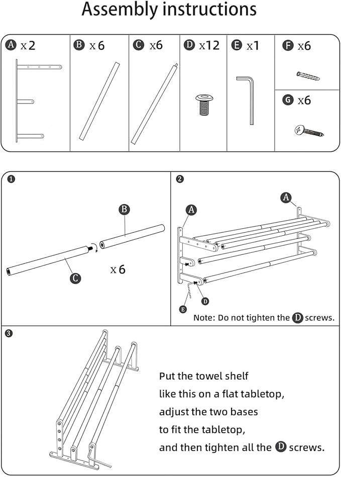 Towel Racks for Bathroom, 24 in Towel Shelf with Double Towel Bar, Stainless Steel Towel Storage for Lavatory Wall Mounted, 3-Tier Towel Hanger Towel Holder, Brushed Nickel