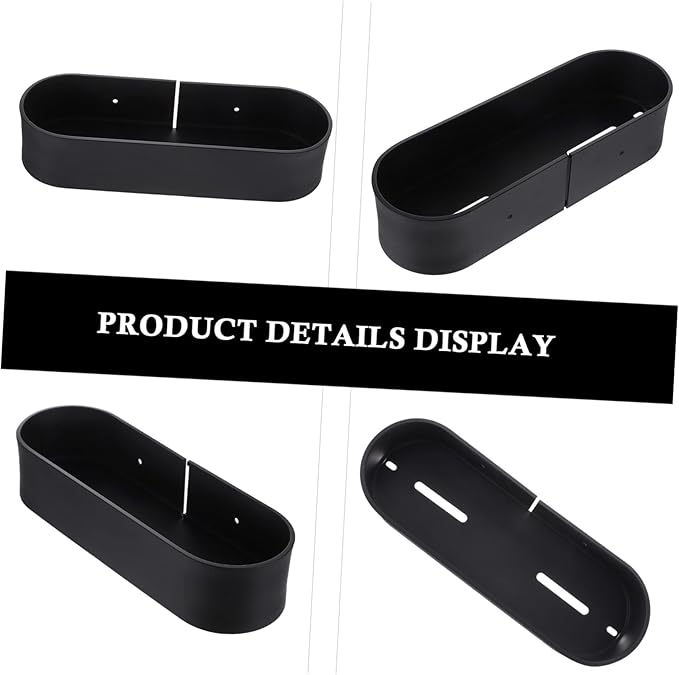 Punch-Free Wall-Mounted Bathroom Storage Rack 28.3cm Black Organizer for Shower Sturdy Sundries Holder for Home for Bathroom and Laundry Use