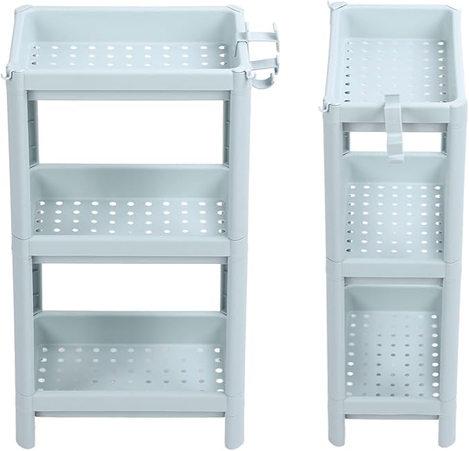 Bathroom Floor Shelf, Bathroom Storage, Open Shelf, Freestanding Corner Shelves, Shelves, Storage Shelves, Nordic (3-Tier)