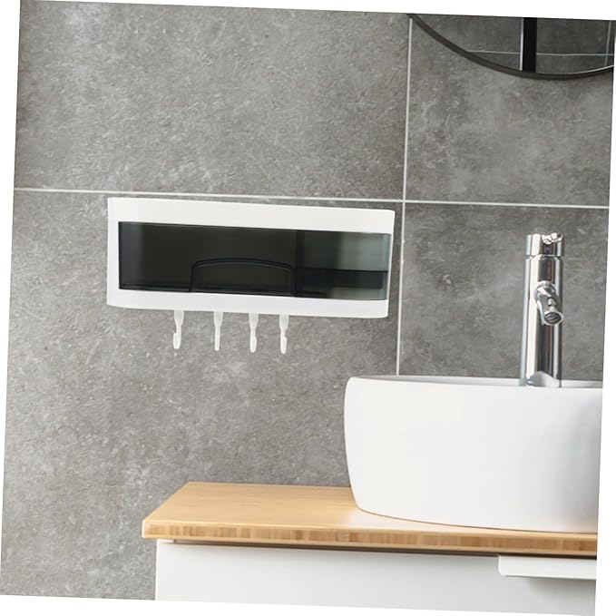 Wall-Mounted Storage Rack Bathroom Shelf Plastic Multi-Functional Kitchen Organizer No-Drill Hanging Storage for Home Bathroom Kitchen Random Color