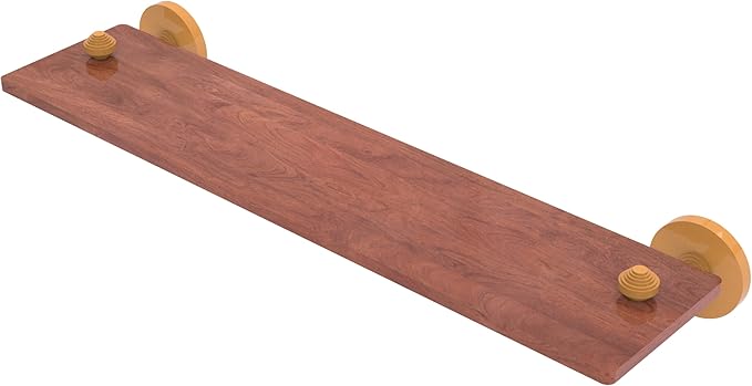 Allied Brass SB-1-22-IRW-GLY South Beach Collection 22 Inch Solid IPE Ironwood Shelf, Golden Yellow