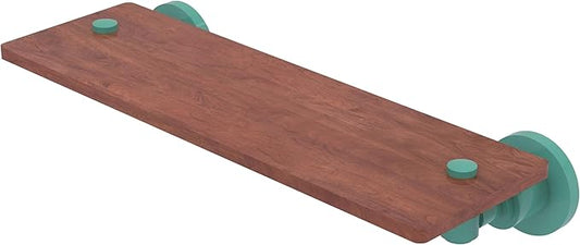 Allied Brass WS-1-16-IRW-SFG Washington Square Collection 16 Inch Solid IPE Ironwood Shelf, Sea Foam Green
