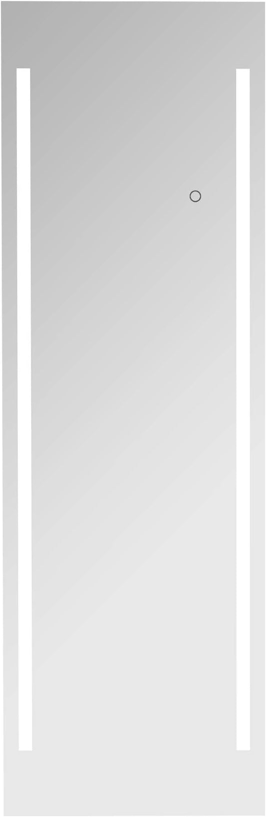 19x59 Inch Full Length LED Mirror for Bathroom with 3 Color Modes, Touch Dimmer - Free Standing or Wall Mount Lighted Vanity for Bedroom, Dressing Room - Fab Glass and Mirror