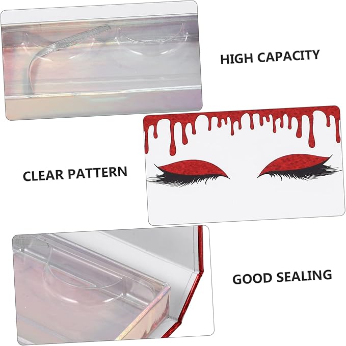 2pcs Eyelash Case Portable Storage Box Elegant Packaging for False Lashes Lightweight Organizer Reusable Eyelash Holder for Daily Makeup Use