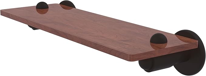 Allied Brass SH-1-16-IRW-ORB Soho Collection 16 Inch Solid IPE Ironwood Shelf, Oil Rubbed Bronze