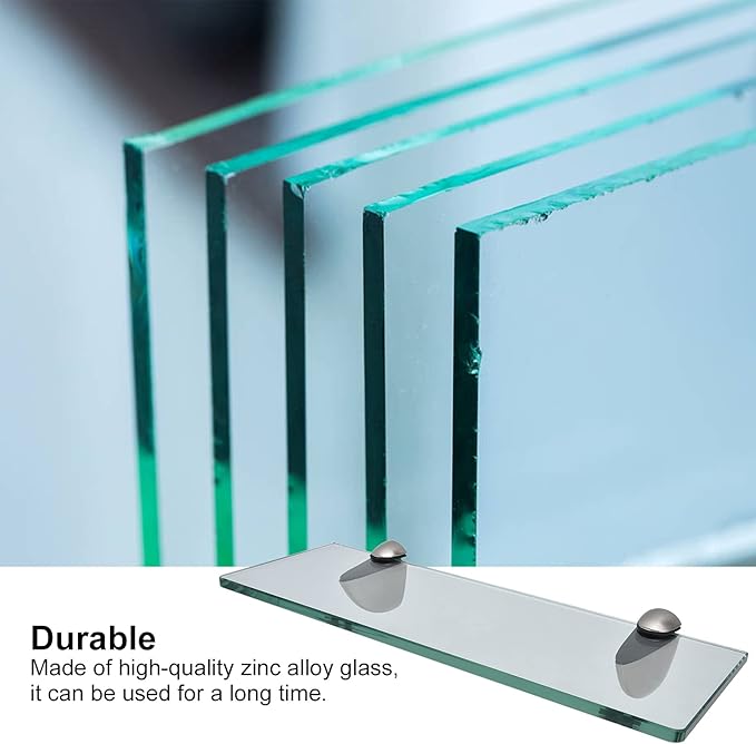 Floating Glass Shelves,Bathroom Floating Shelves,Glass Wall Shelves,Wallmounted Zinc Alloy Storage Rack,Bathroom Accessories for Home Hotel Apartment