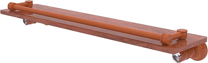 Allied Brass CC-1-22-GAL-IRW-ASP Carolina Crystal Collection 22 Inch Wood Shelf with Gallery Rail, Autumn Sparkle