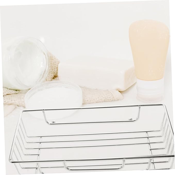 Hemobllo Multi Functional Stainless Steel Wall Shelf for Bathroom Kitchen Easy Installation Space Saving Storage Rack for Toiletries Shampoo and Items Stylish Design