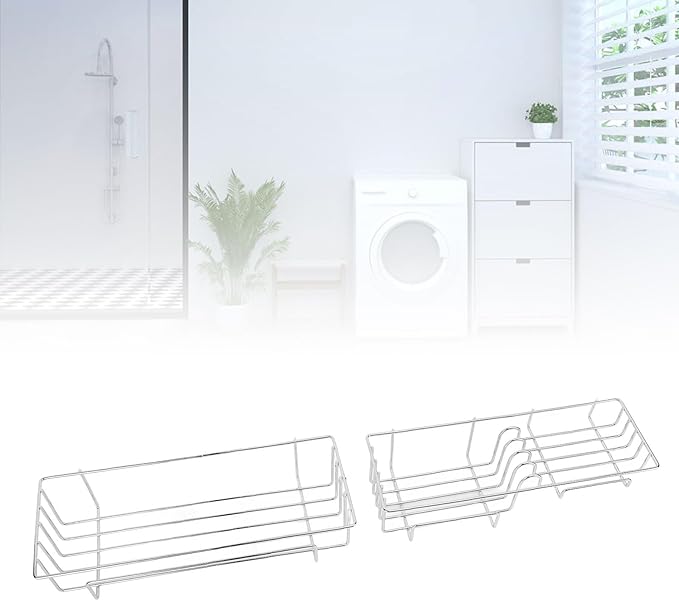 Floating Shelves for Wall, 2PCS Set Iron Bathroom Shelves Over Toilet, Multifunctional Wall Mounted Hanging Shelves, Bathroom Floating Shelves for Kitchen, Bathroom, Living Room