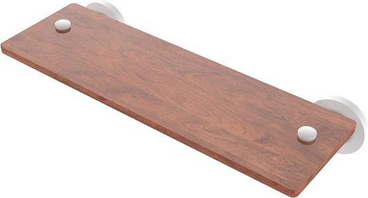 Allied Brass WS-1-16-IRW-WHM Washington Square Collection 16 Inch Solid IPE Ironwood Shelf, Matte White