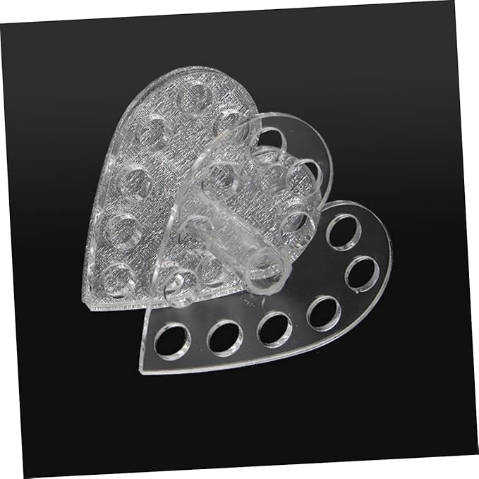 1pc Cosmetic Brush Holder Manicure Pen Holder Paint Brush Display Stand Makeup Pen Stand Makeup Brush Rack Nail Pen Stand Gold Pen Holder Stand for Nail Pen Nail Brush Heart-shaped