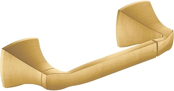 Moen Voss Brushed Gold Pivoting Wall Mounted Toilet Paper Holder for Bathroom, YB5108BG