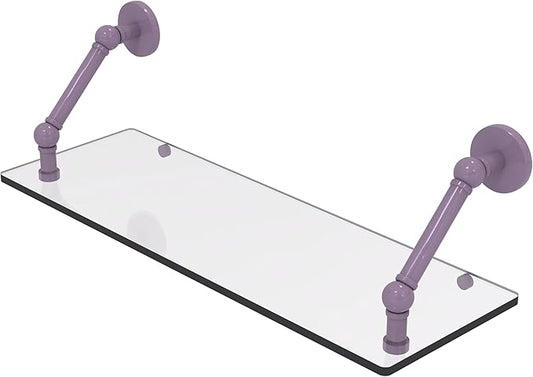 Allied Brass P1000-1-24-LVN Prestige Skyline Collection 24 Inch Floating Glass Shelf, Lavender