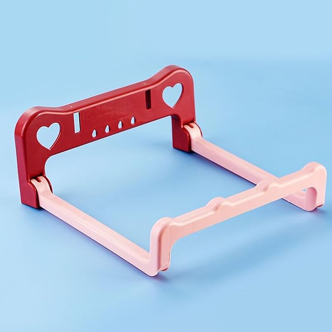 2PCS Washbasin Rack, Foldable Washbasin Storage Rack Wall Mounted Hanging Shelf for Bathroom Kitchen (Pink)