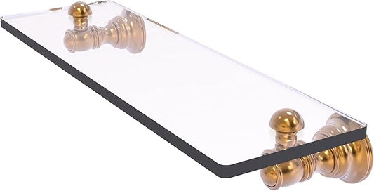 Allied Brass CL-1-16-BBR Carolina Collection 16 Inch Glass Shelf, Brushed Bronze