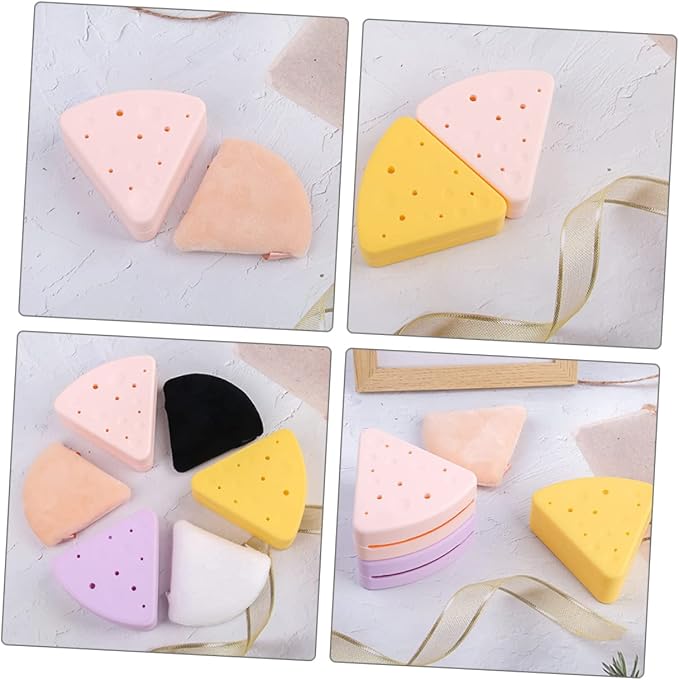 DOITOOL Triangular Makeup Sponge Holder Compact Cosmetic Sponge Storage Box for Quick Drying Easy Carrying Powder Puff Organizer